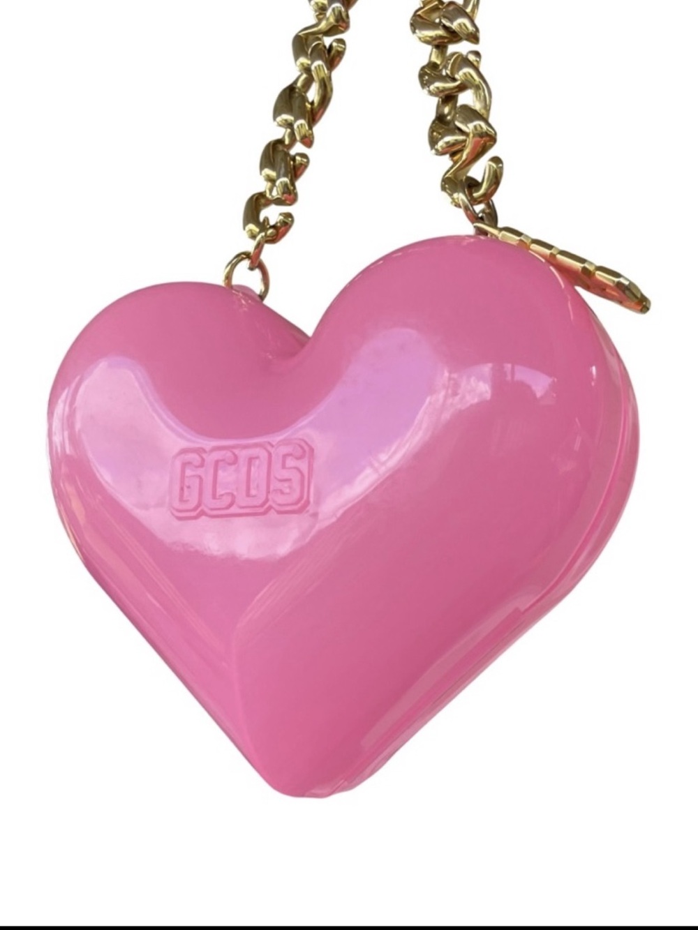 **SUPER RARE/ HTF** GCDS Pink Acrylic Hard Case Bag w/ Gold Hardware **EUC**